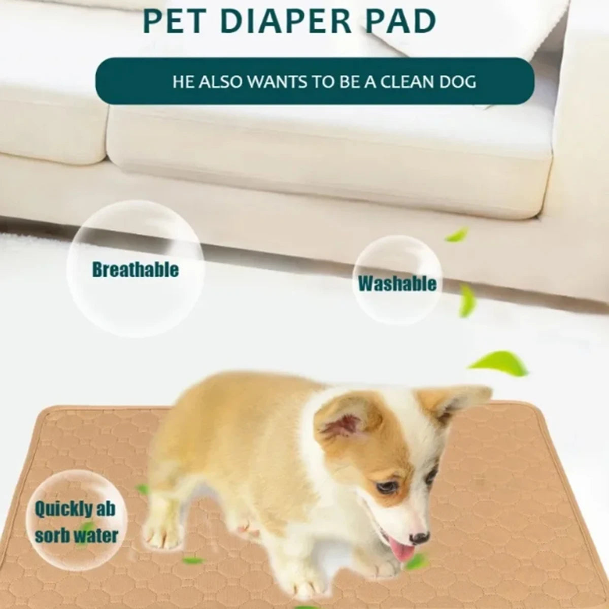 🐾Tapete Higiênico Petnoma – Reutilizável para Cães